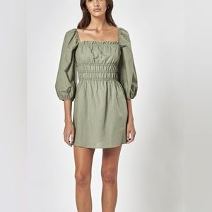 Charlie Holiday Boheme Linen Mini Dress